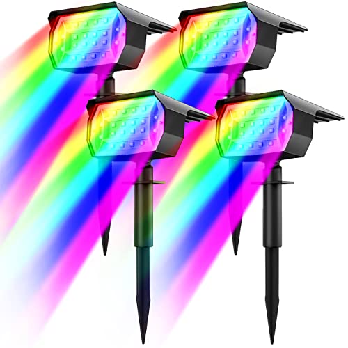 Solar Spot Lights Outdoor Color Changing (4 Count)