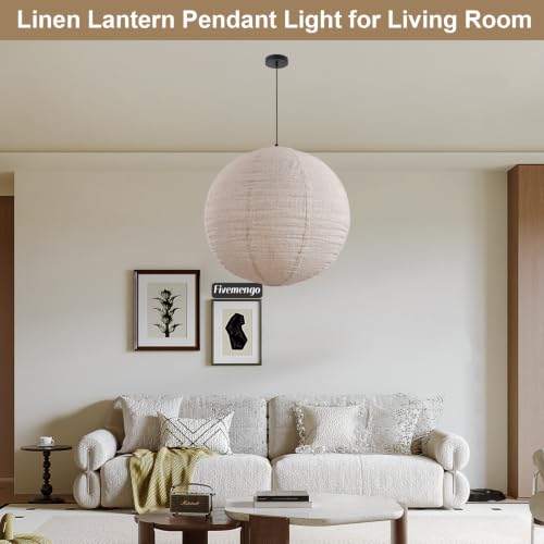 Linen Pendant Light Kit Lantern Pendant Light