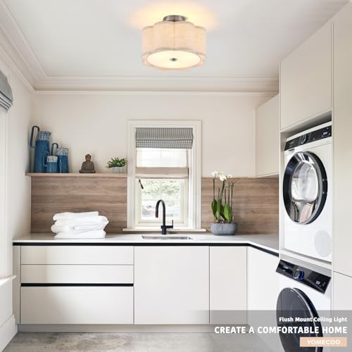 13" Chrome Semi Flush Mount Ceiling Light