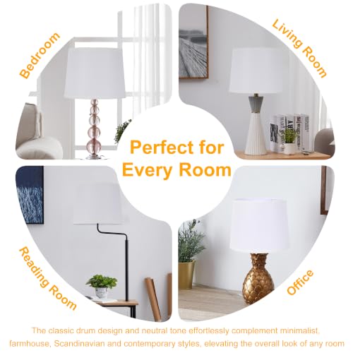 Empire Lamp Shades Set of 2 (White Linen)