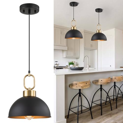 Black and Gold Pendant Lights Kitchen Island