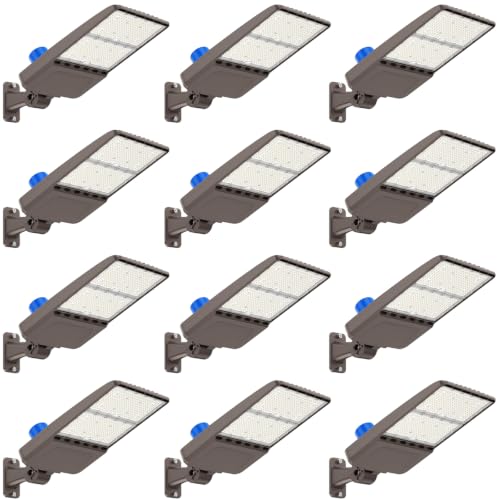 300W LED Parking Lot Lights Adjustable Arm Mount with Photocell 120