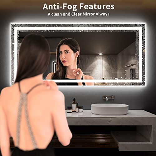 77X36 LED Bathroom Mirror with Lights