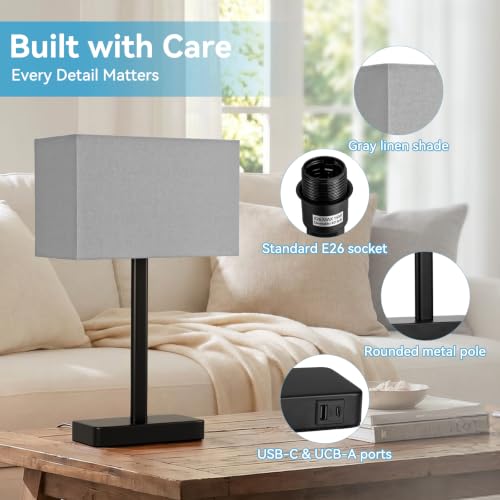 Touch Lamps for Bedroom (2 Count)