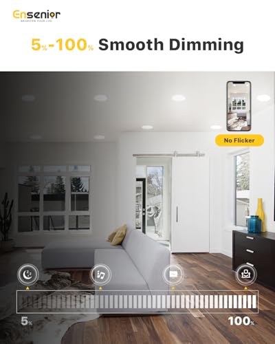 12 Pack 6 Inch LED Recessed Ceiling Light (12 Count)