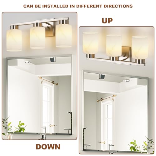 3 Light Bathroom Light Fixtures (3 Count)
