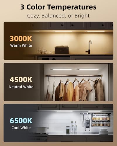 3 Pack 16.5inch Under Cabinet Lighting with Remote (3 Count)