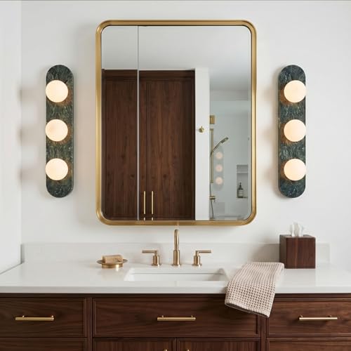 Modern Green Marble Wall Sconce