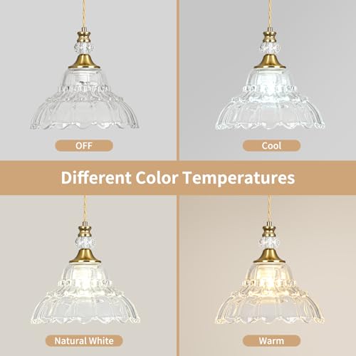 1 Piece Vintage Chandelier in Brushed Gold Finish with Flower (1-Light / Gold)