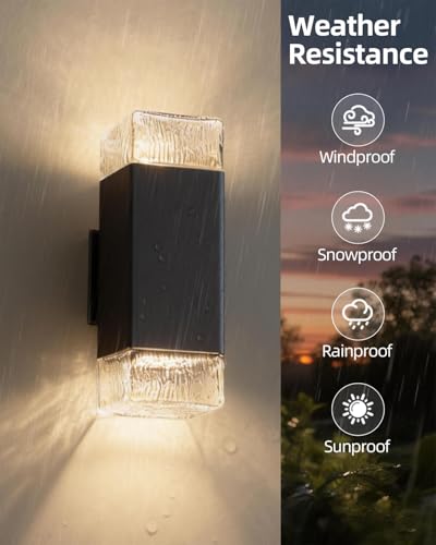 Dusk to Dawn Outdoor Wall Lights 2 Pack