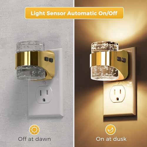 Night Light 2 Pack 3000K Bubble Night Lights Plug into Wall (2 Count)