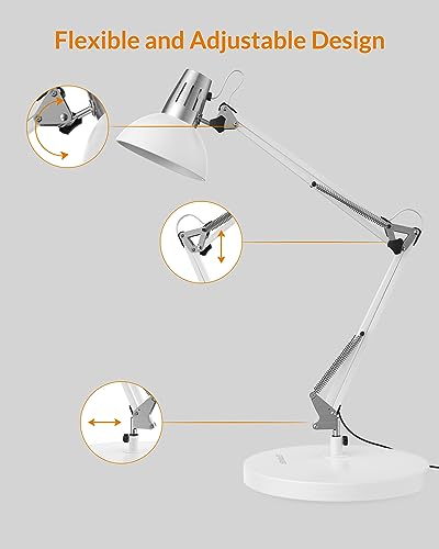 Metal Adjustable Desk Lamp with Clamp