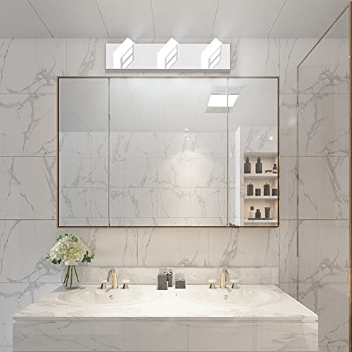 Modern LED Bathroom Vanity Lights Chrome Stainless Steel Acrylic Bathroom Wall Lighting Fixtures Modern LED Vanity Lights Over Mirror