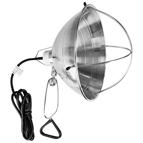 Clamp Lamp Light with 10.5 Inch Aluminum Reflector and Bulb Guard up to 250 Watt E26 Socket
