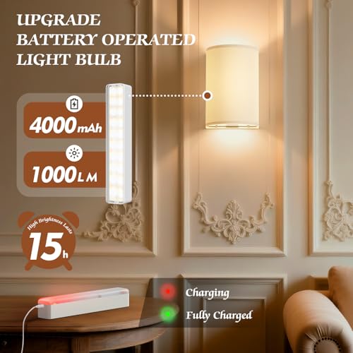 Wall Sconces Battery Operated Wireless Wall Sconces Set of Two (2 Count)