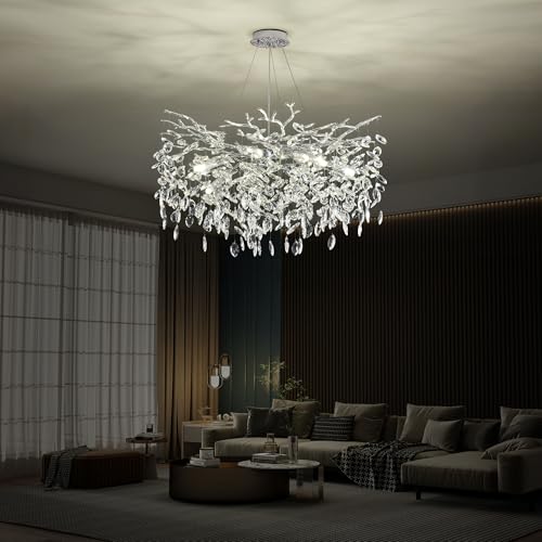 Tree Branch Chandelier Modern Crystal Pendant Light