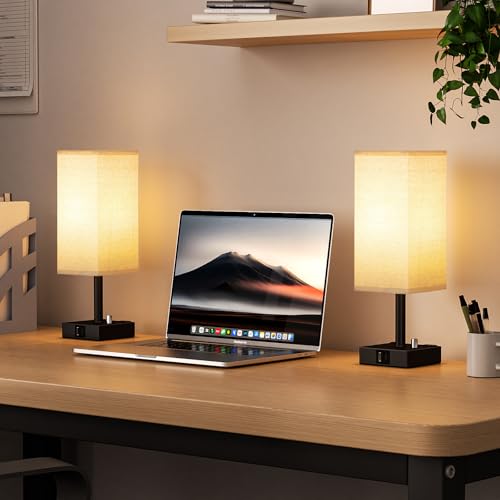 Bedside Table Lamps Set of 2 for Bedroom (2 Count)