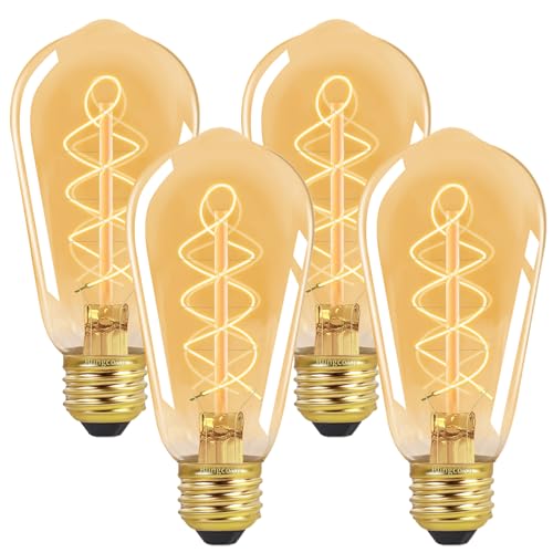 E26 LED Vintage Edison Light Bulbs 40 Watt (4 Count)