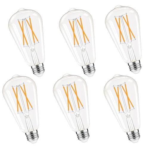 Dimmable Edison Bulbs 2700K Warm White (6 Count)