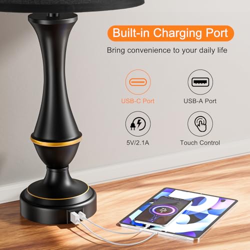 Touch Lamps for Nightstand (2 Count)