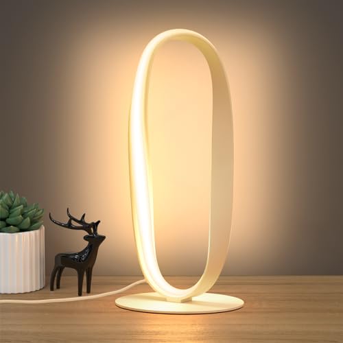 White Circle LED Table Lamp
