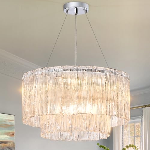 Modern 20" Crystal Glass Chandelier 7