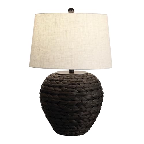 Alaro Table Lamp Woven Water Hyacinth Basket 24.5"