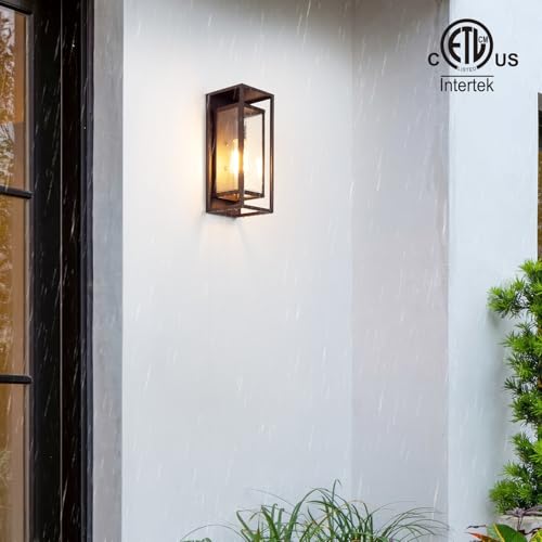 14" Modern Outdoor Porch Wall Light (2 Count)
