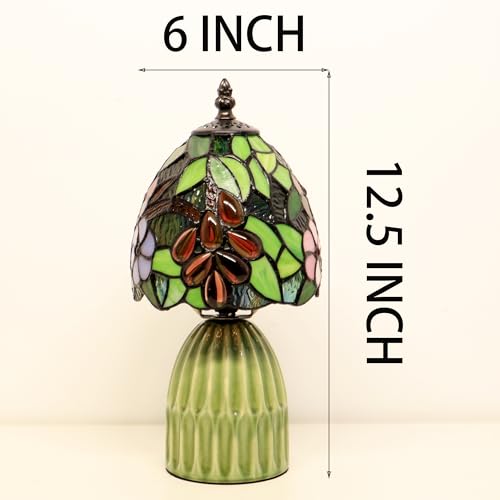 Tiffany Stained Glass Mushroom Table Lamp 12.5 Inch