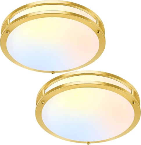 16in 50W LED Flush Mount Ceiling Lights 5600lm Super Bright (2 Count)