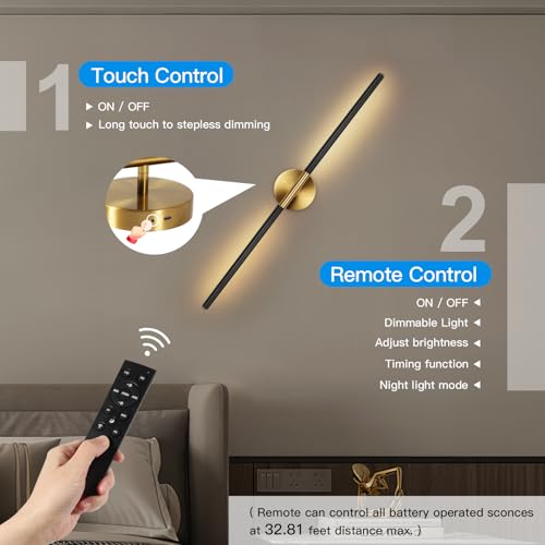 Battery Operated Wall Sconces Set of Two (2 Count)