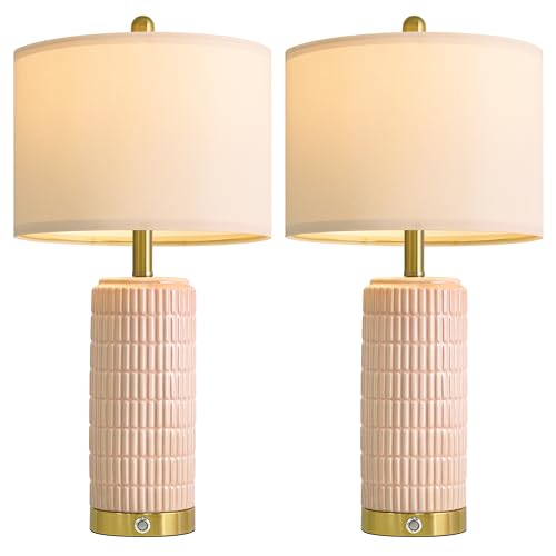 25'' Table Lamps Set of 2 for Bedroom with 3 (2 Count)