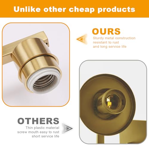 6 Light Bathroom Vanity Light Brushed Gold
