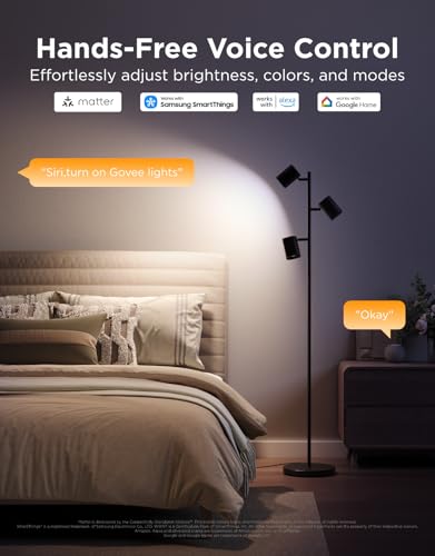Tree Floor Lamp with 3 Rotatable Lights