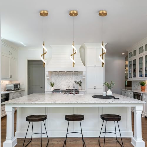 3 Packs Modern Spiral Led Pendant Light Fixture (3 Count)