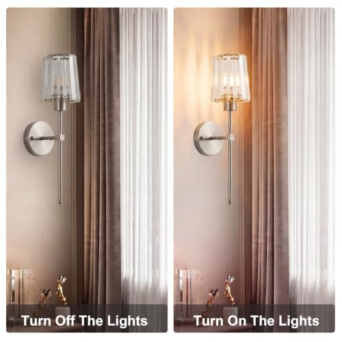 Hardwired Crystal Wall Sconces Set of 2 (2 Count)