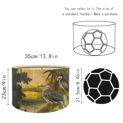 Rustic And Retro Bamboo Pendant Lamp shade Tropical Colorful Animals Design