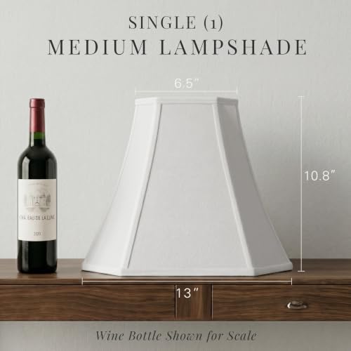 1 Pack White Square Cut Corner Lamp Shades