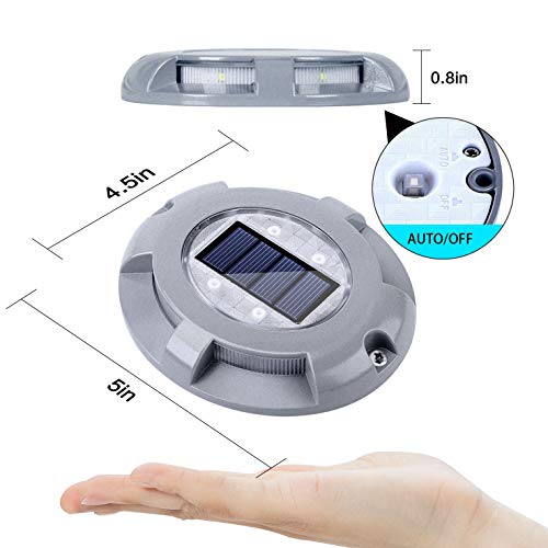Solar Deck Lights Outdoor LED Driveway Dock Lights (12 Count)