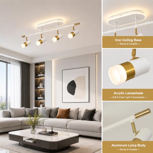 4 Light LED Track Lighting Fixtures Ceiling