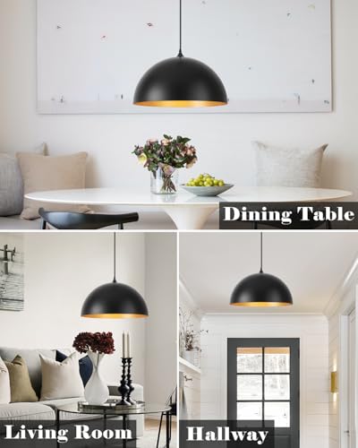 Black Pendant Lights Kitchen Island (2 Count)
