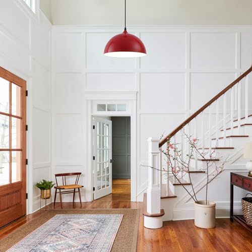 Red Plug in Pendant Light 2 Packs 11.8inch 14.7 ft (2 Count)