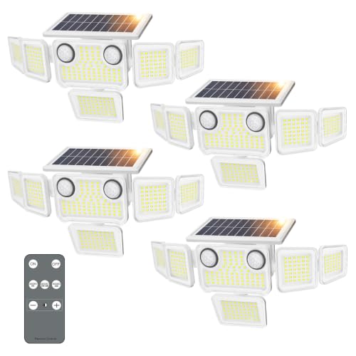 6000LM Solar Lights Outdoor (4 Count)