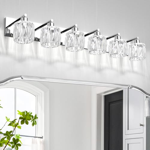 Crystal Vanity Lights for Bathroom (6 Count)