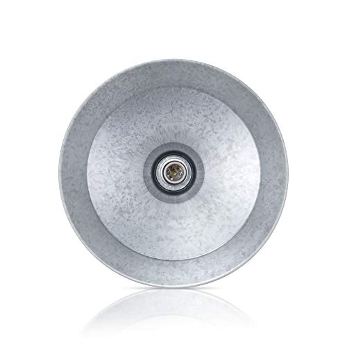 17 inch Industrial Galvanized Pendant Barn Light Fixture with 10ft Adjustable Cord