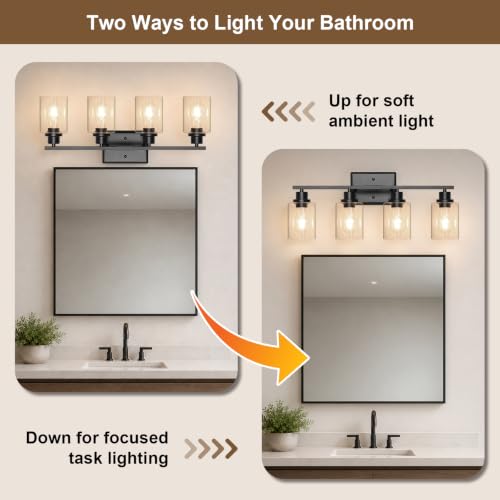 Modern Bathroom Light Fixtures Over Mirror