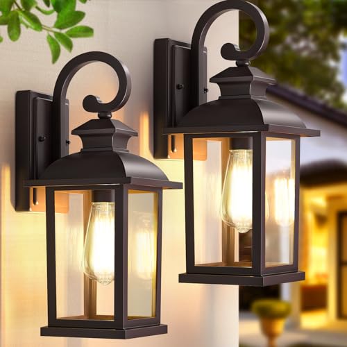 Brown Outdoor Wall Lights for House Garage 2 (2 Count)