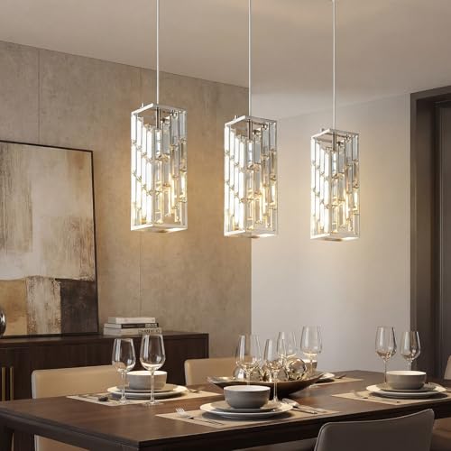 Brushed Nickel Pendant Lighting Modern Pendant Light (2 Count)