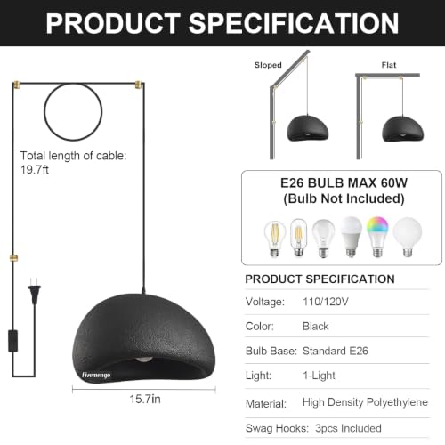 15.7in Plug in Chandelier