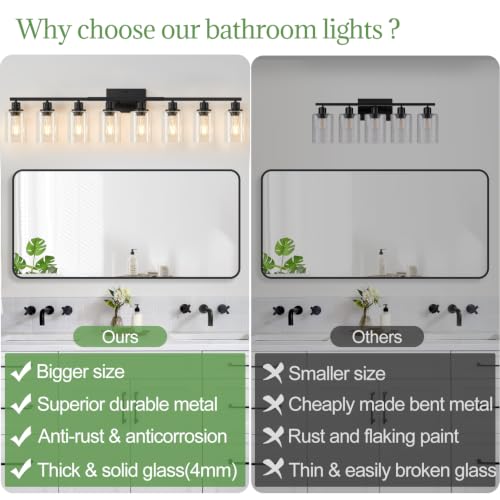 8 Light Bathroom Light Fixtures